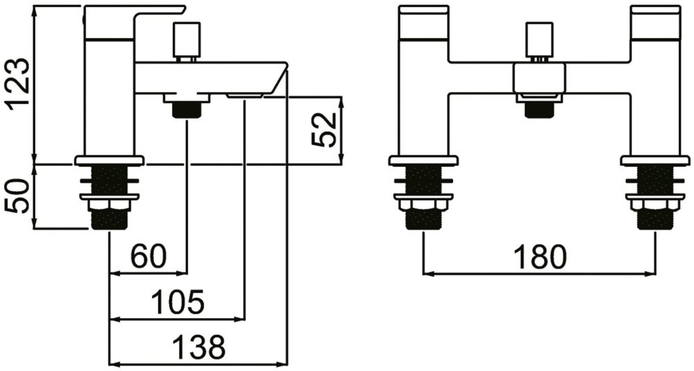 Bristan Cobalt Deck-Mounted Bath Shower Mixer