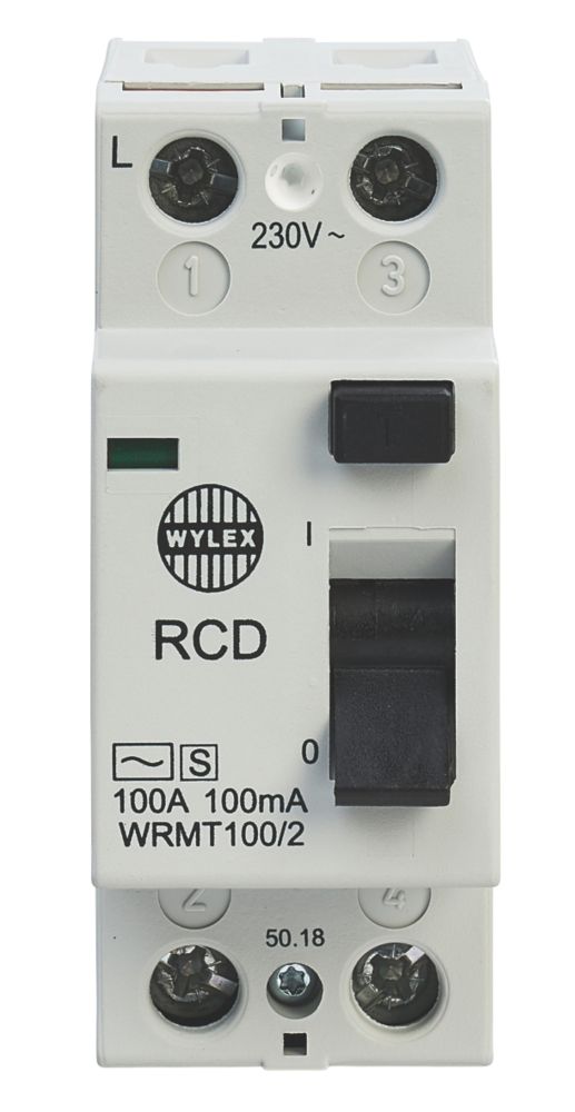 Wylex Lifeline 100a 100ma Dp Type S Time Delay Rcd Rcds Rccbs Screwfix Com