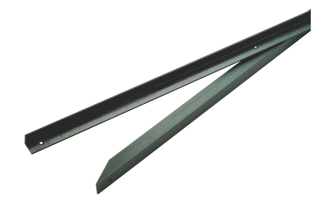 Apollo Angled Metal Fencing Posts 25 X 25mm X 1 2m 2 Pack Metal Fence Posts Screwfix Com