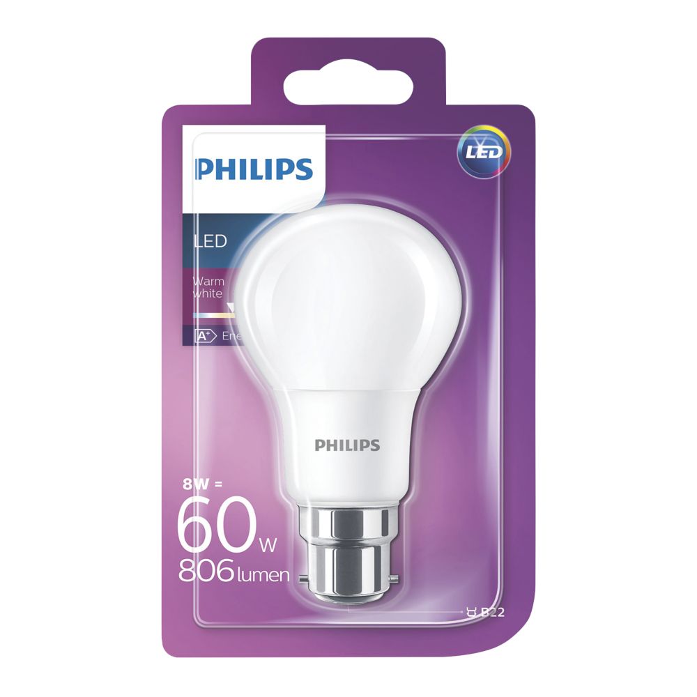 Philips BC GLS LED Light Bulb 806lm 8W