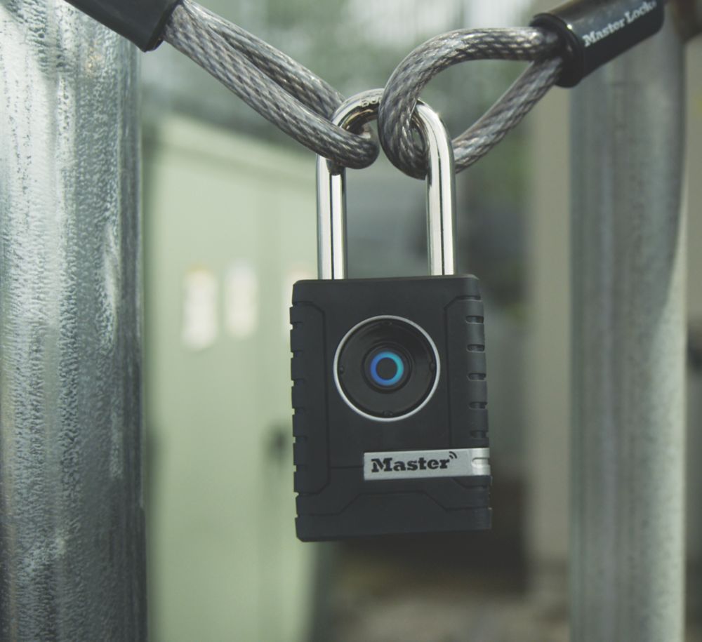 Master Lock Bluetooth Smart Connected Outdoor Padlock Black 56mm