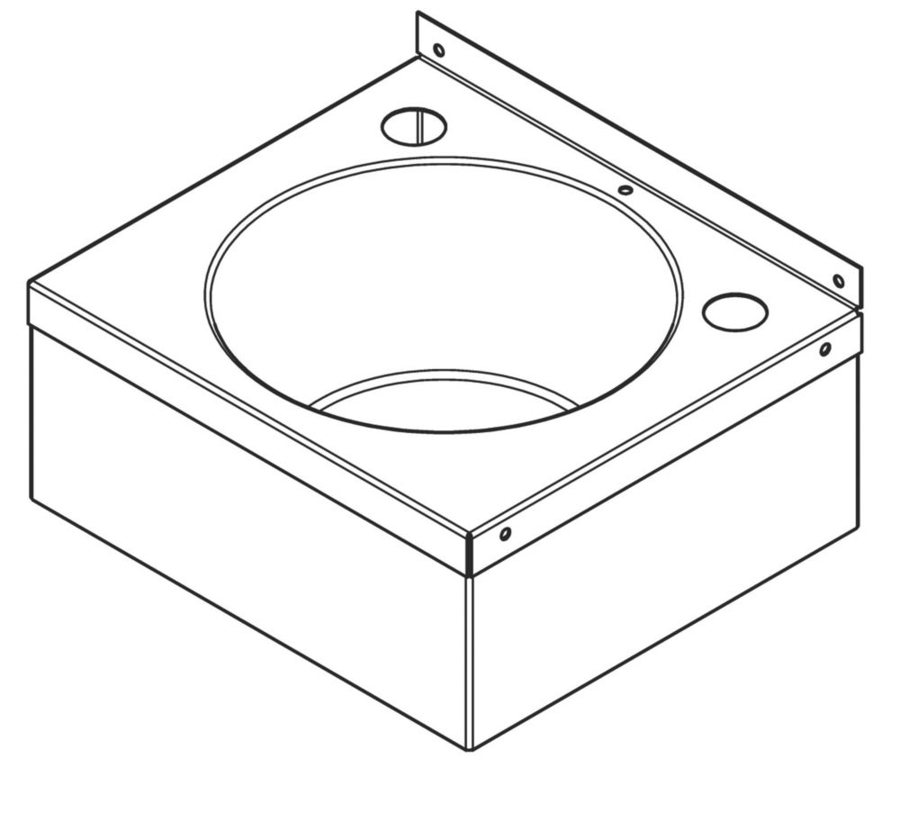 Franke Model A Wall-Hung Wash Basin Stainless Steel 1 Bowl 290 x 290mm