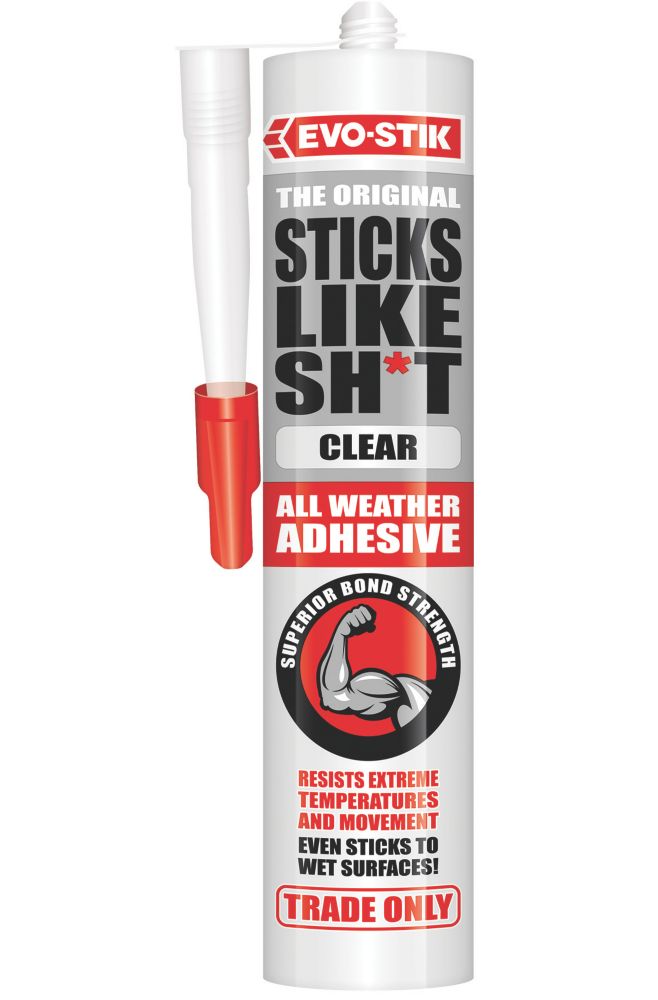 Evo-Stik 'Sticks Like Sh*t' Adhesive Clear 290ml Reviews