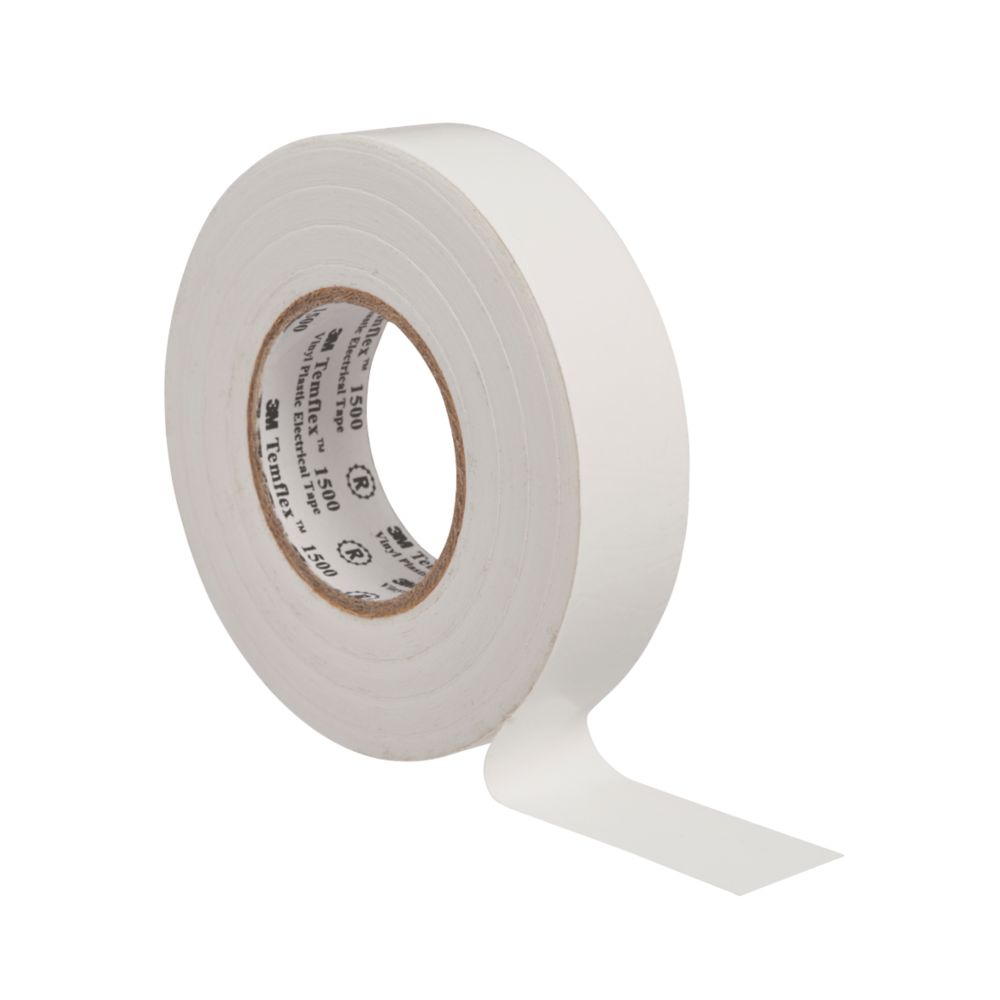 3m Temflex Insulating Tape White 25m X 19mm Electrical Tape Screwfix Com