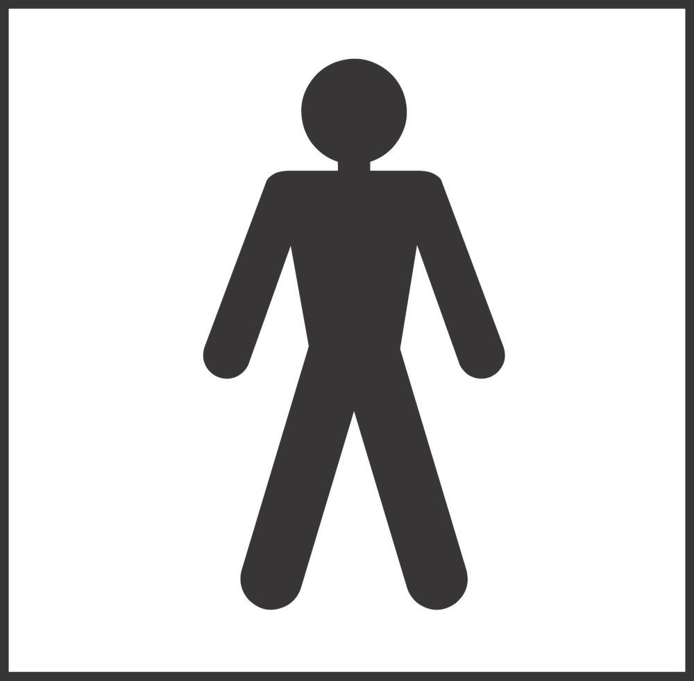 Gents Toilet Symbol Sign 150 x 150mm Reviews