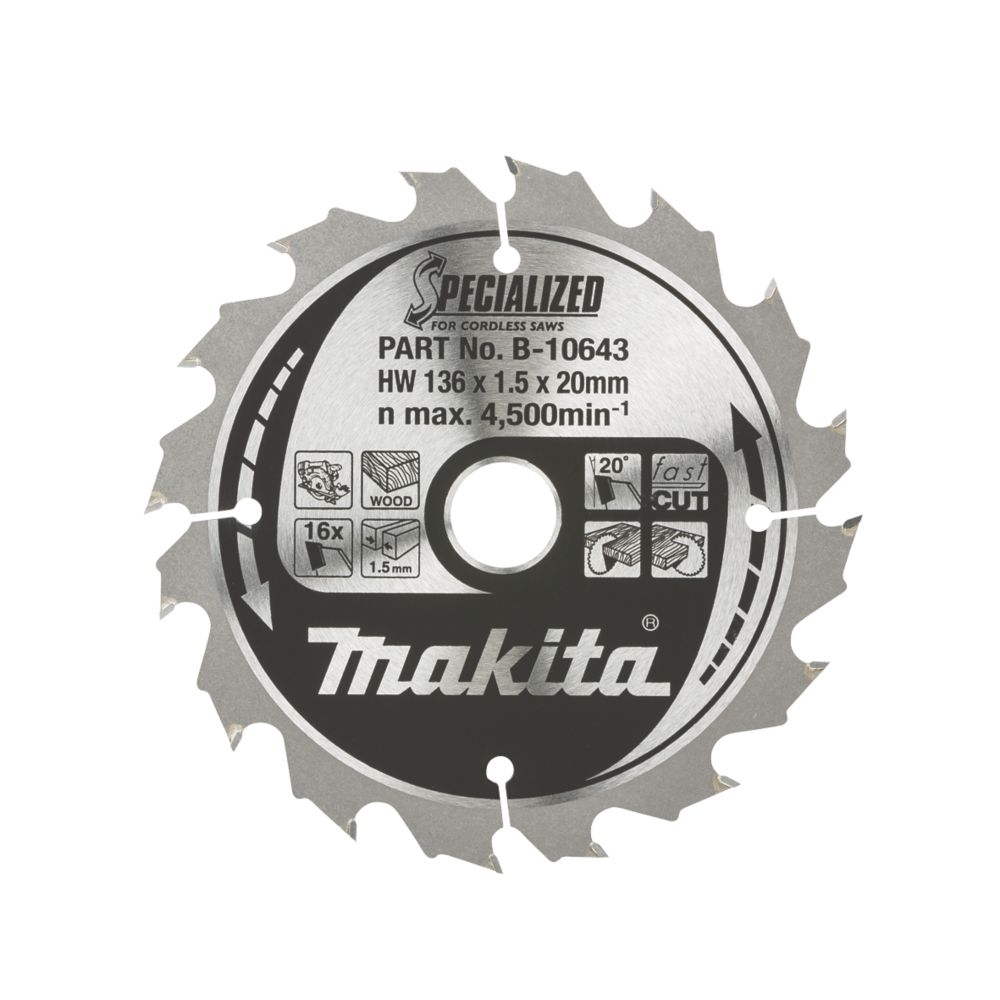 Makita TCT Circular Saw Blade 136 x 20mm 16T Reviews