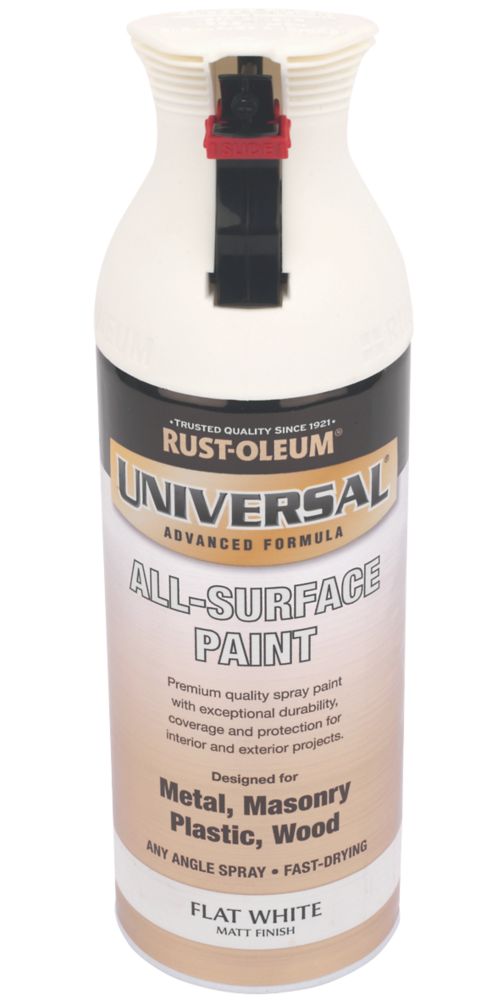Rust-oleum Universal Spray Paint Matt White 400ml Reviews