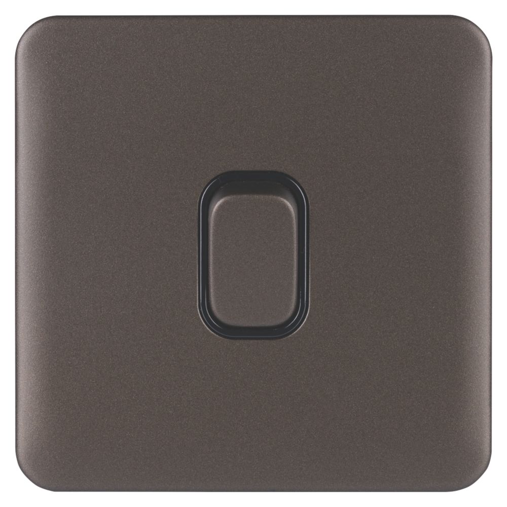 Schneider Electric Lisse Deco 20AX 1-Gang DP Control Switch Mocha Bronze with Black Inserts