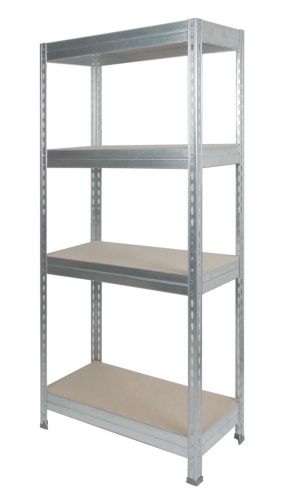 RB Boss Galvanised Boltless Freestanding Shelving 4-Tier 750 x 350 x 1600mm