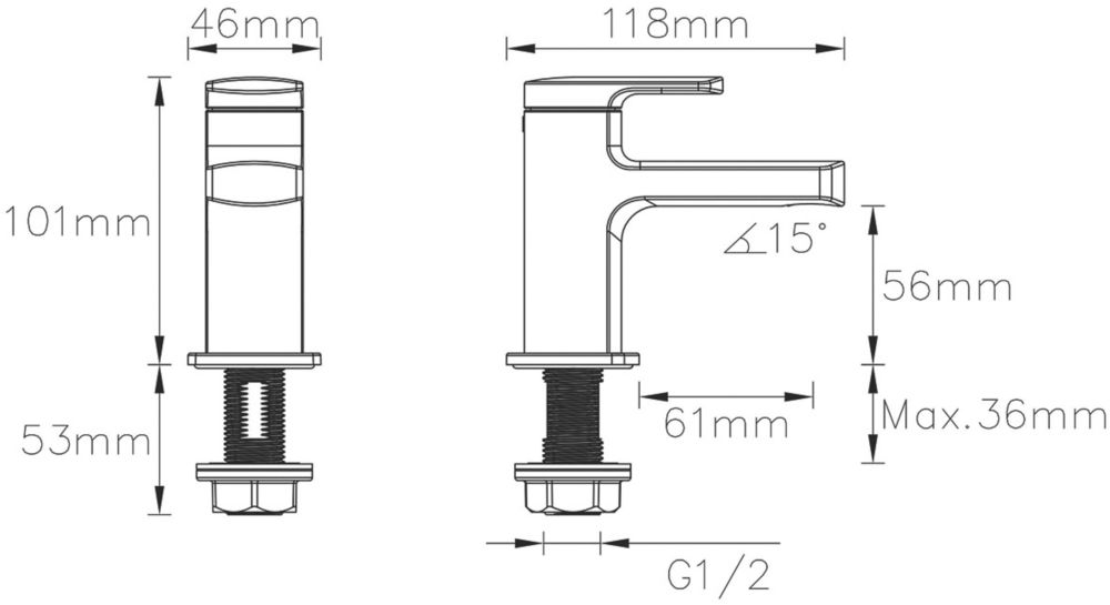 Tunstall Basin Pillar Taps