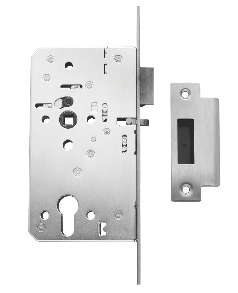 Briton Stainless Steel Euro Profile Mortice Night Latch - Square Forend 94mm Case - 60mm Backset Reviews