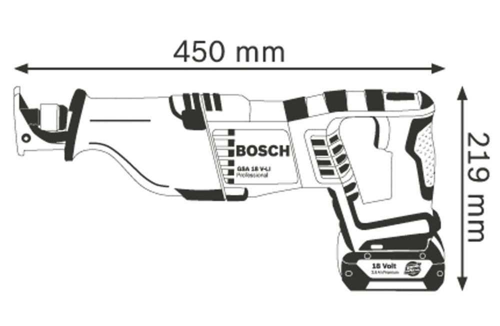 Bosch GSA 18 VLIN 18V Li-Ion Cordless Reciprocating Sabre Saw - Bare