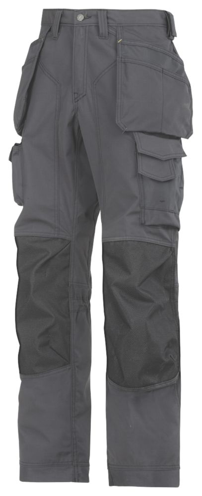 Snickers Rip-Stop Floorlayer Trousers Grey / Black 35