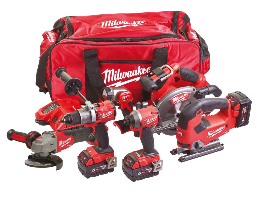 Intro Offer Milwaukee 5.0Ah 18V Brushless 6 Piece Kit 