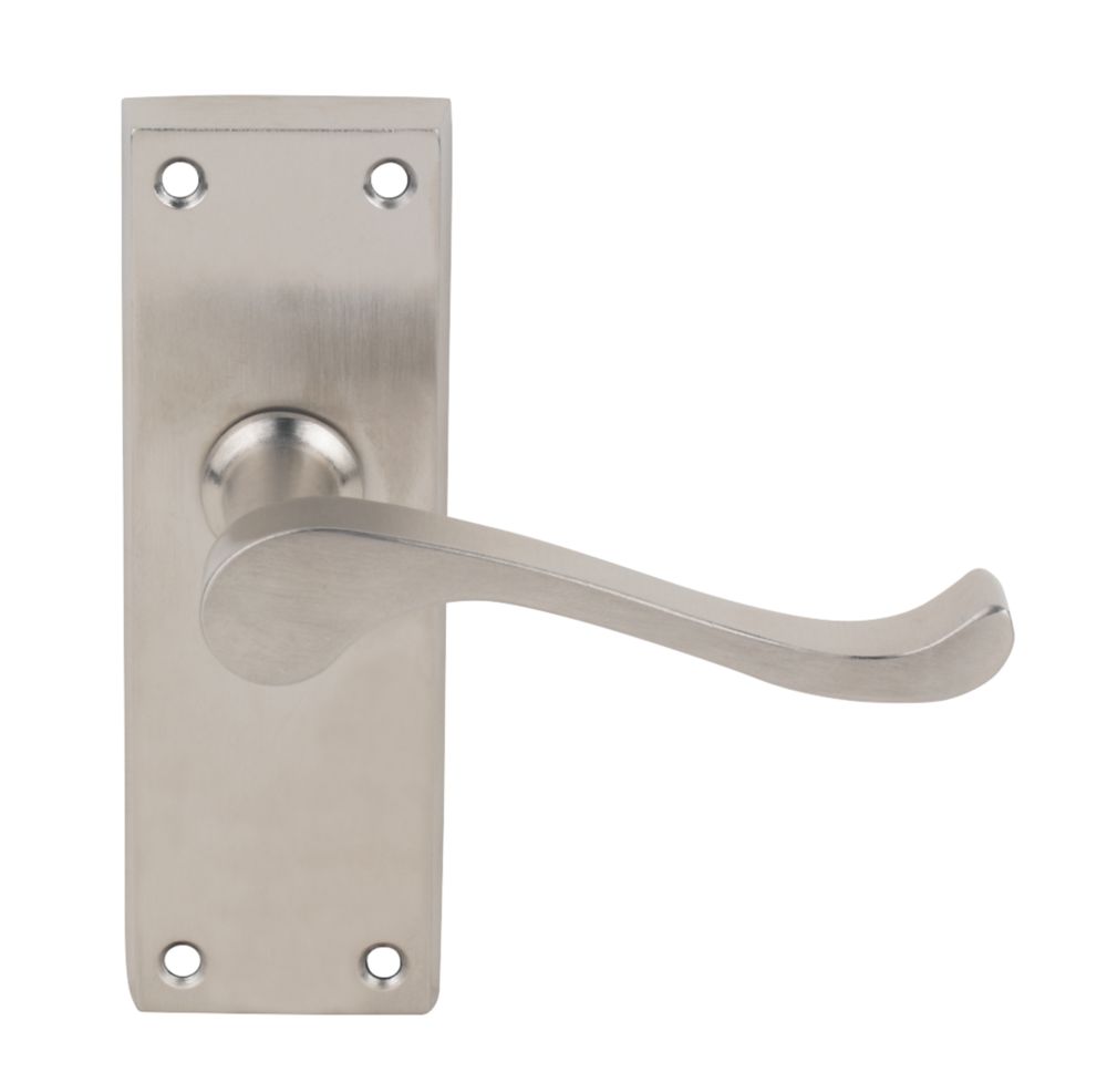 Carlisle Brass Victorian Scroll Latch Lever on Backplate Latch Door Handles Pair Satin Nickel Reviews