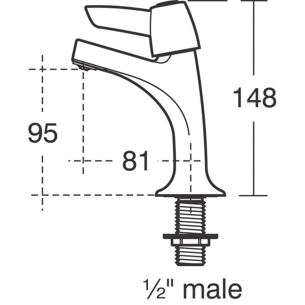 Armitage Shanks Sandringham 21 High Neck Pillar Lever Taps