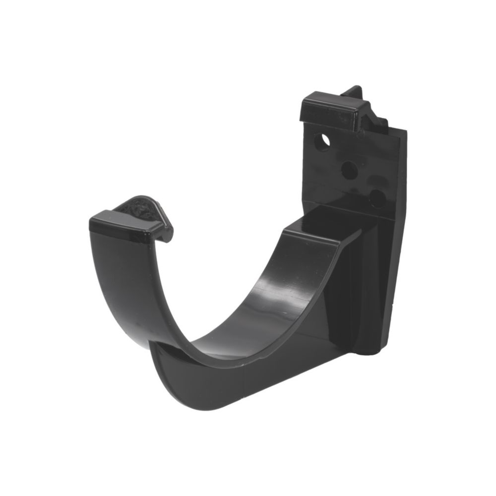 FloPlast Half Round Fascia Brackets 112mm Black 10 Pack