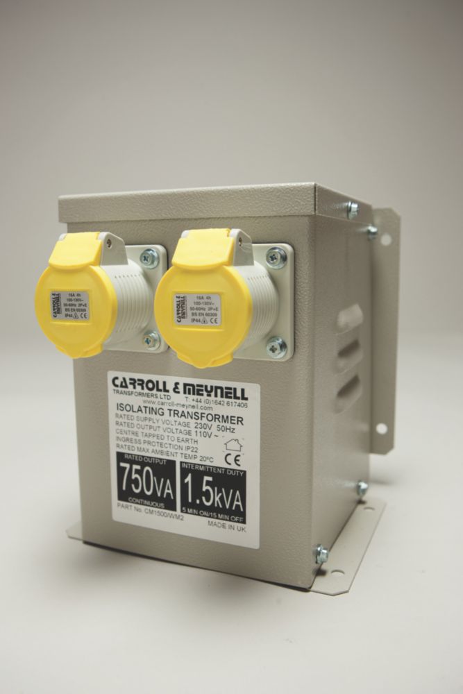 Carroll & Meynell 1500VA Step-Down Isolation Transformer /110V