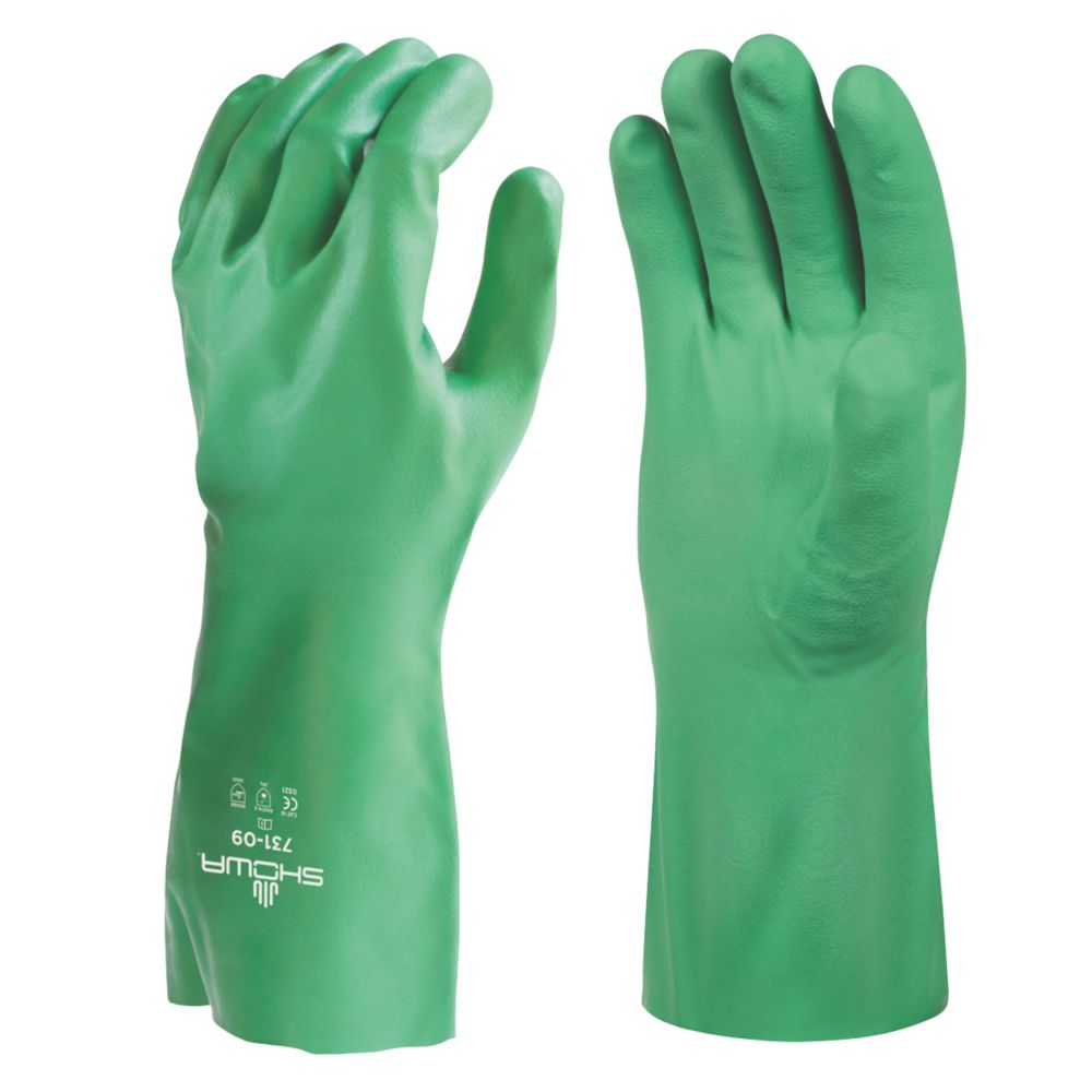 Showa Showa 731 Biodegradable Chemical Gauntlet Green Large Reviews