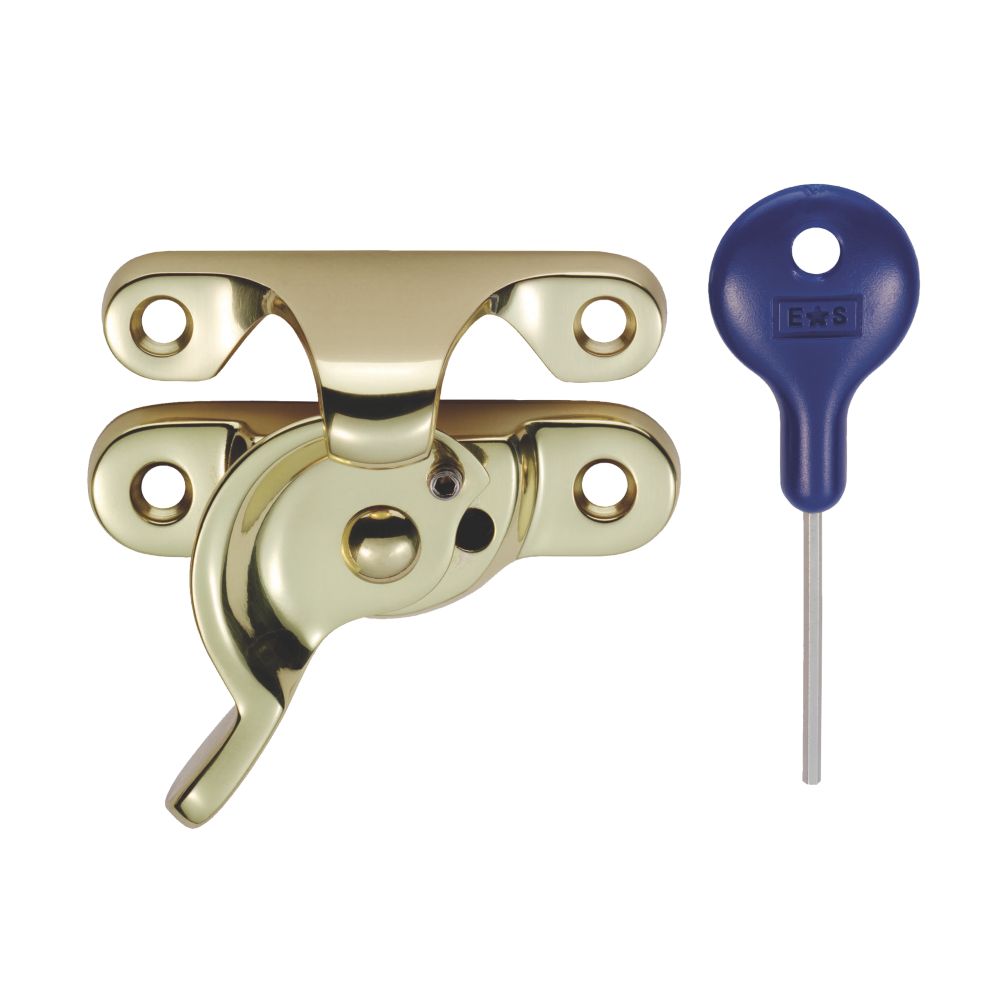 Carlisle Brass Locking Sash Fastener Fitch Pattern Polished Brass 68 x 25mm Reviews