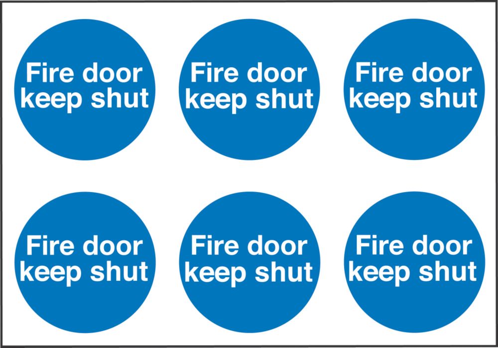 Satin Stainless Steel Door Sign Fire Door Keep Shut