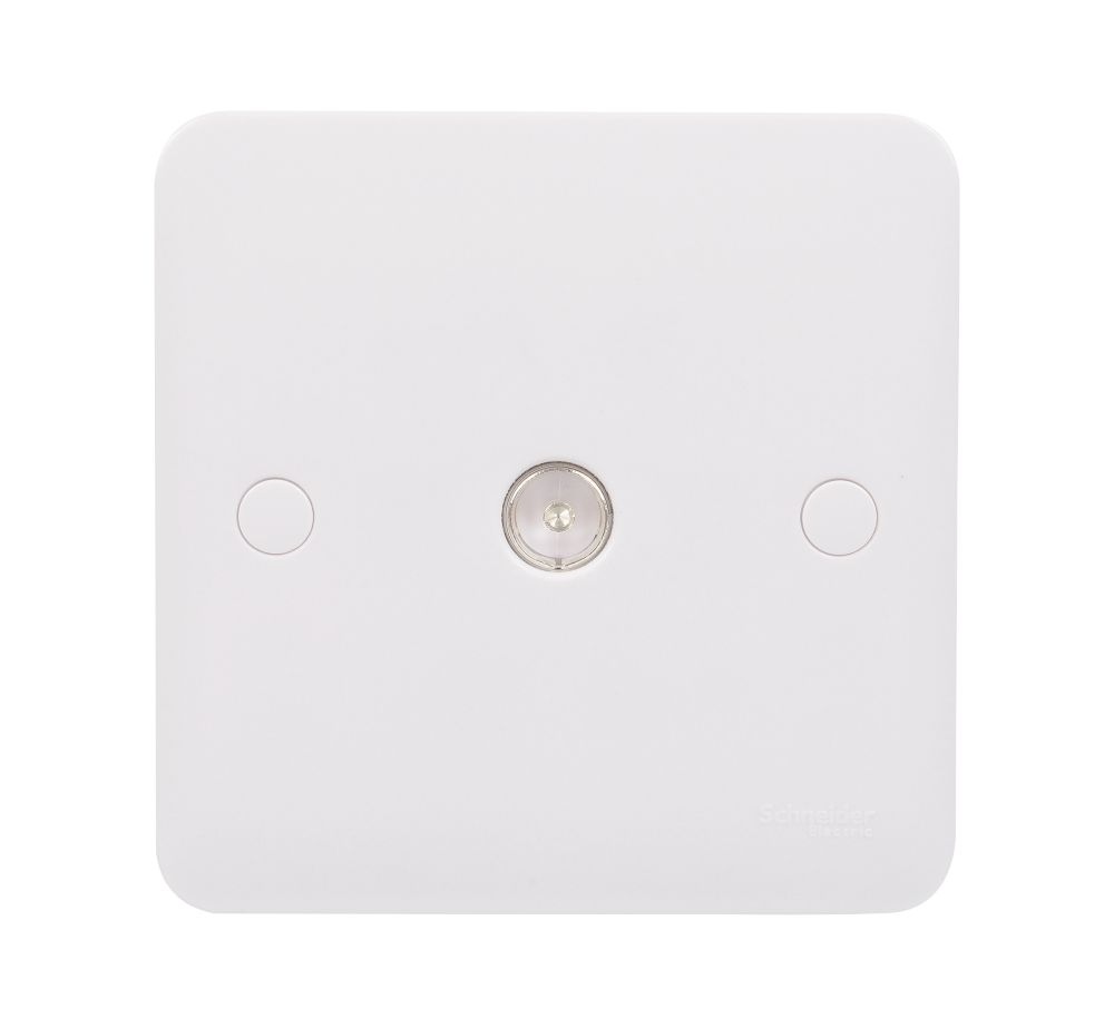 Schneider Electric Lisse Coaxial TV Return Socket White