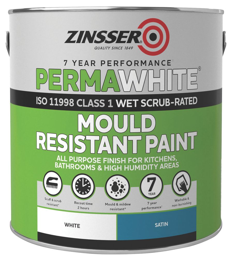 Zinsser Self Priming Paint Satin White 2 5ltr