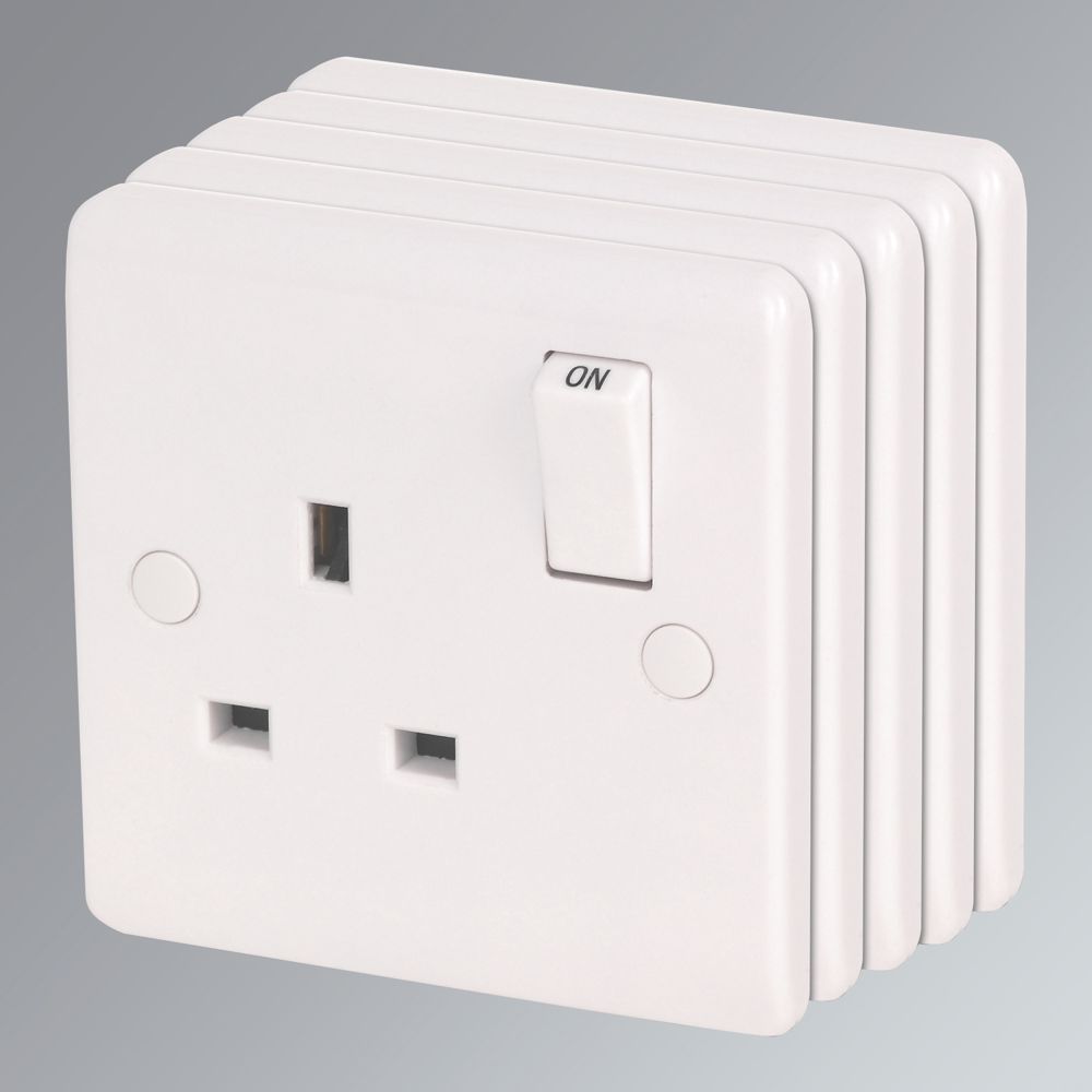 LAP 13A 1-Gang DP Switched Plug Socket White 5 Pack Reviews