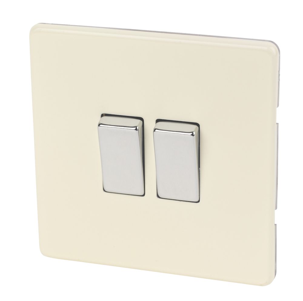 Varilight 10AX 2-Gang 2-Way Light Switch White Chocolate Reviews