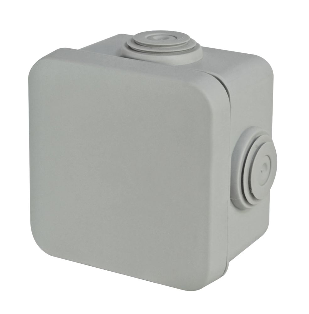 Schneider Electric 4-Entry Junction Box with Knockouts Grey 65 x 65 x 45mm