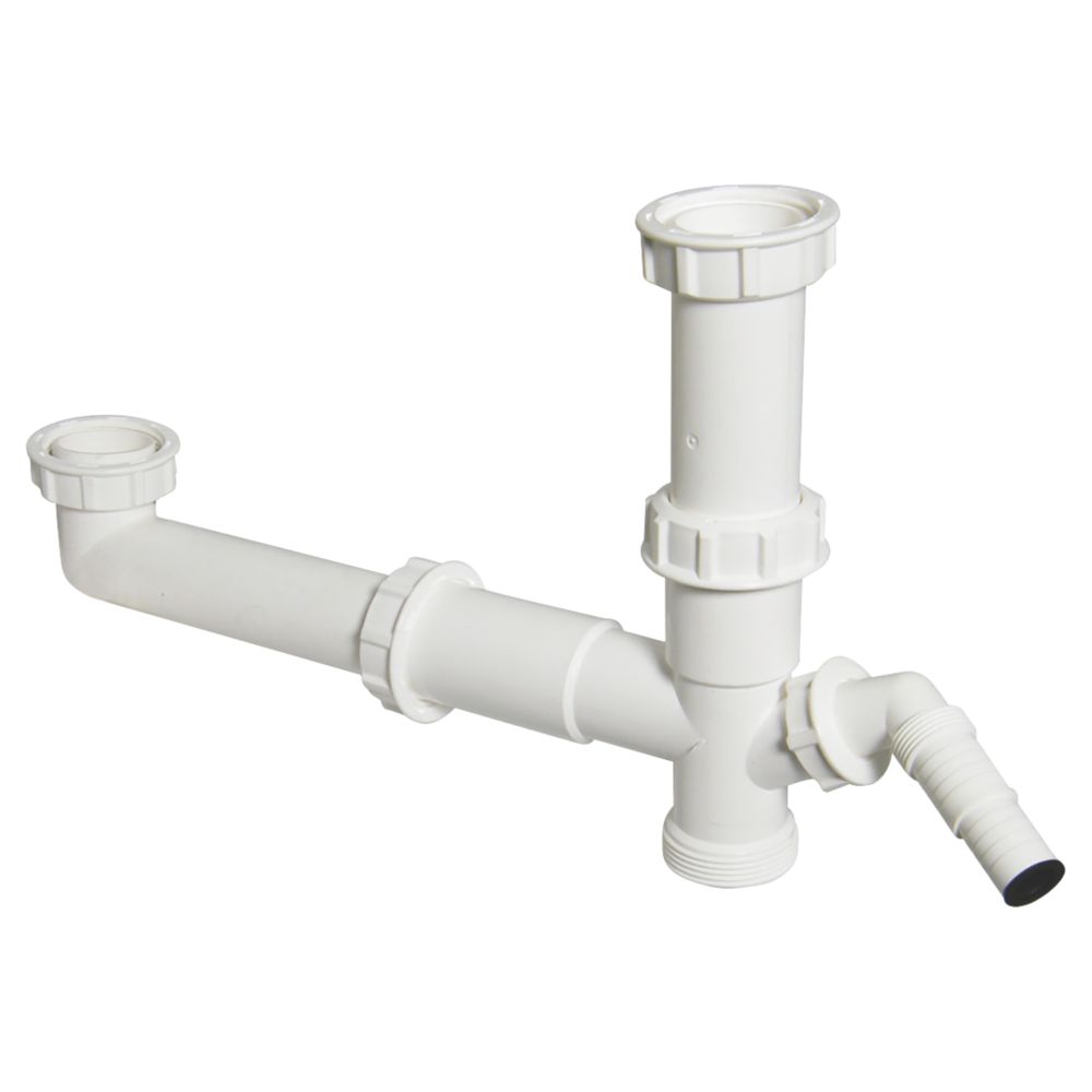 Floplast 1 Bowl Sink Kit White 40mm Traps Screwfix Com