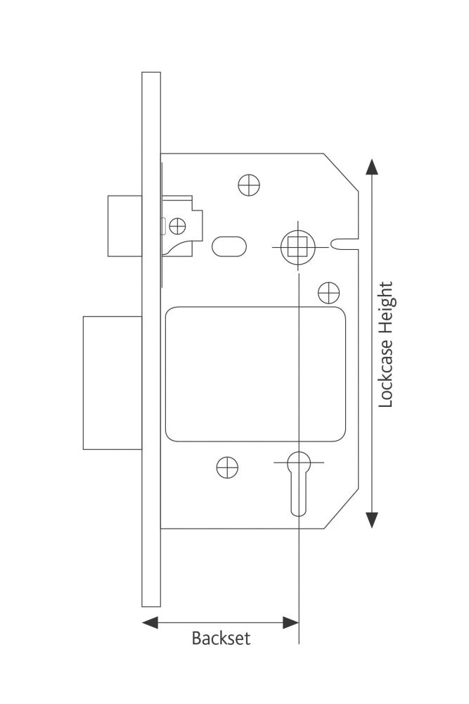 Union Brass BS 5-Lever Mortice Sashlock 68mm Case - 45mm Backset