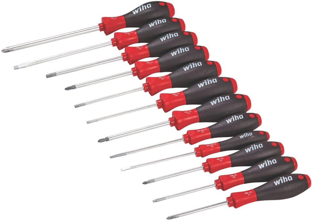 Wiha SoftFinish Mixed Screwdriver Set 12 Pieces