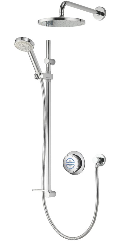 Aqualisa Quartz Gravity-Pumped Rear-Fed Chrome Thermostatic Digital Shower with Diverter Reviews