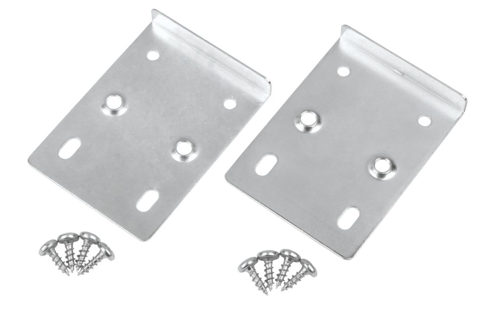 Nickel Easy Mount Hinges 105mm 2 Pack Cabinet Hinges Screwfix Com