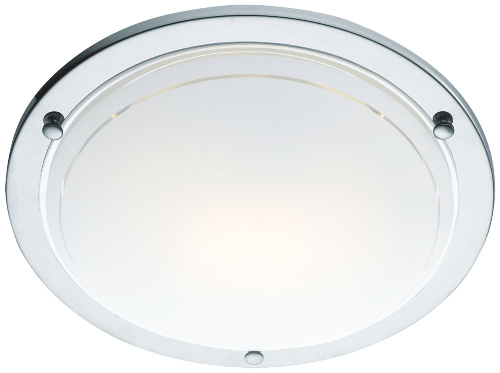 Colours Hubaa Ch Ceiling Light Chrome 60w Flush Ceiling Lights