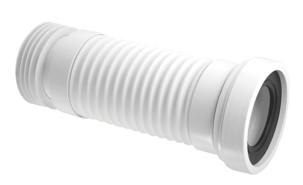 McAlpine WC-F18R Flexible WC Pan Connector White 110mm