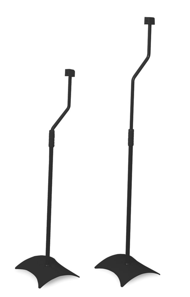 UCARE 2pcs Floor Speaker Stand Covers Metal Heavy Duty Support Stand Cover for Weddings Banquets Events 3 Sided Triangular DJ Speaker Stand Tripod Cover Scrim Two Pack-Black 