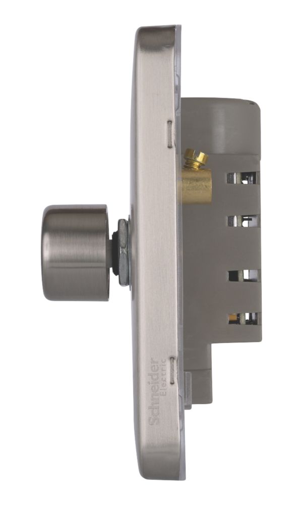 Schneider Electric Lisse Deco 2-Gang 2-Way Dimmer Brushed Stainless Steel