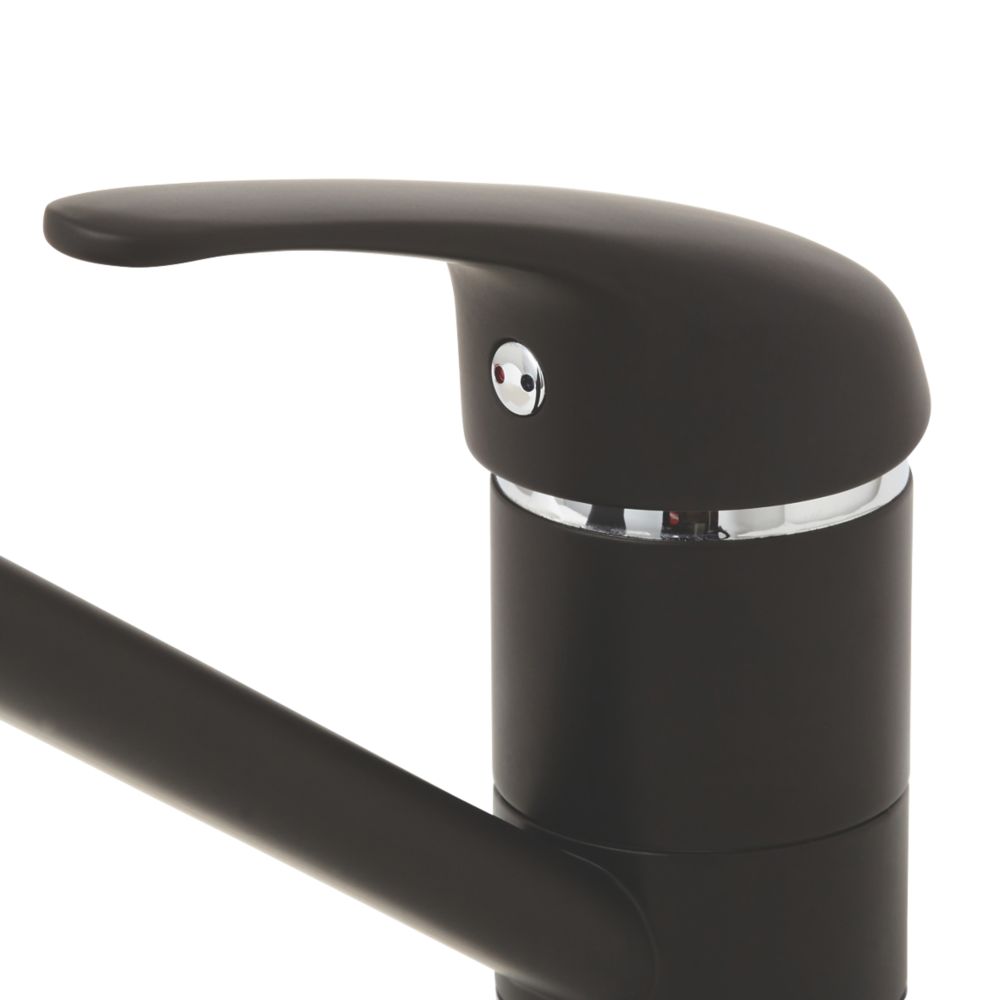 Single-Lever Mono Mixer Kitchen Tap Black