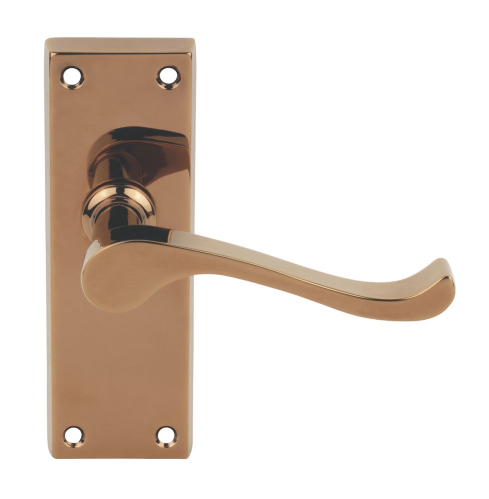 Carlisle Brass Victorian Scroll Latch Lever on Backplate Latch Door Handles Pair Polished Copper Reviews