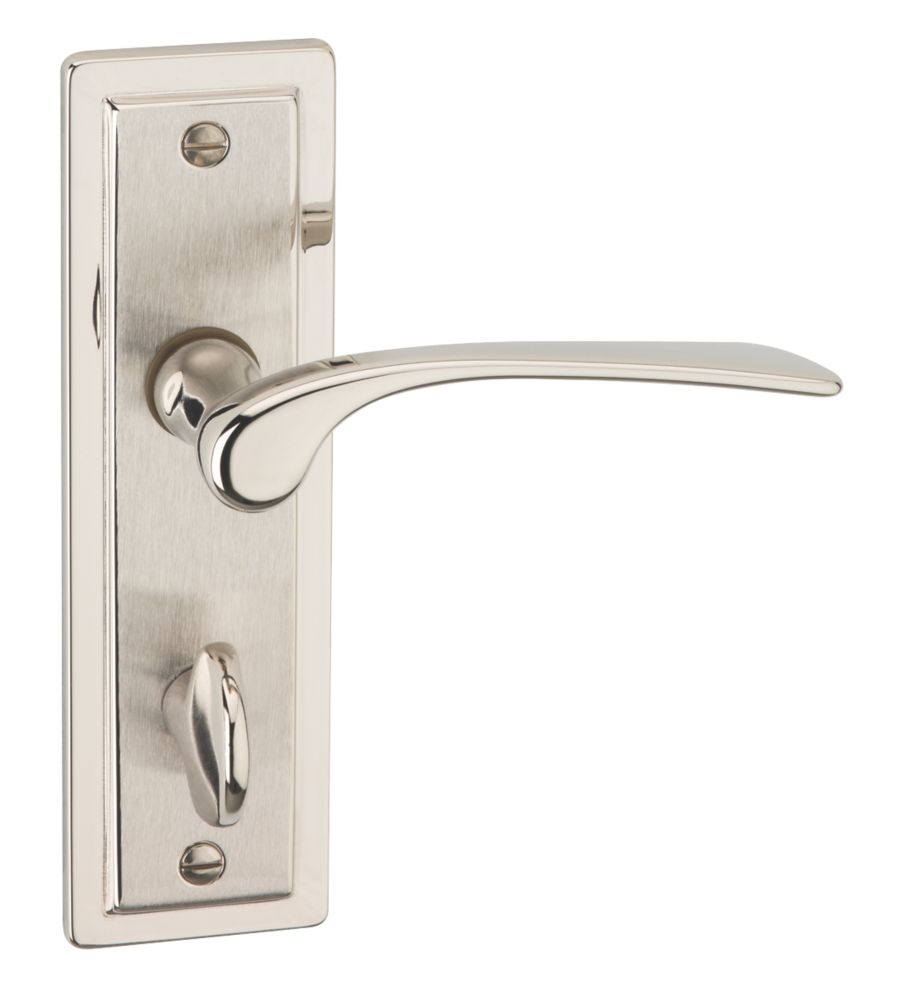 Urfic Como Fire Rated WC Lever on Backplate Handles Pair Dual Tone Reviews