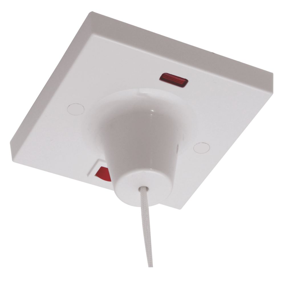 Bathroom ceiling pull cord switch