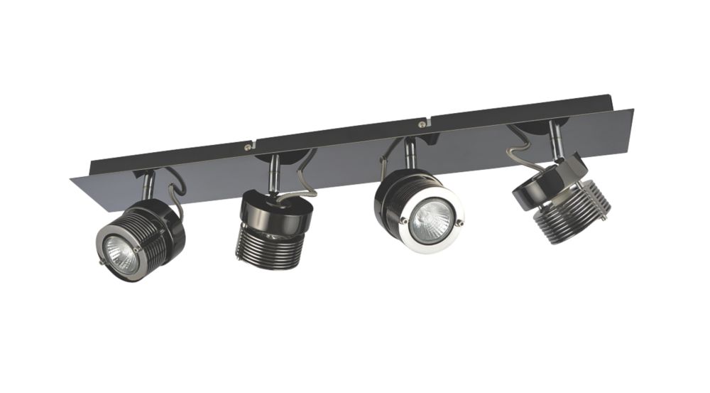 Inlight 4 Light Bar Spotlight Black Chrome 240v Ceiling