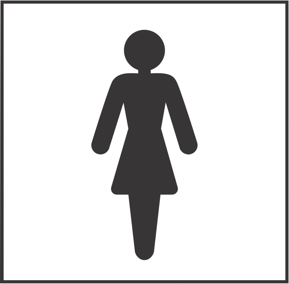 Ladies Toilet Symbol Sign 150 x 150mm Reviews