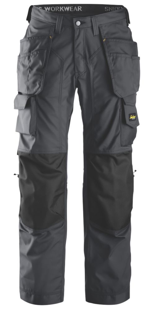 Snickers Rip-Stop Floorlayer Trousers Grey / Black 36