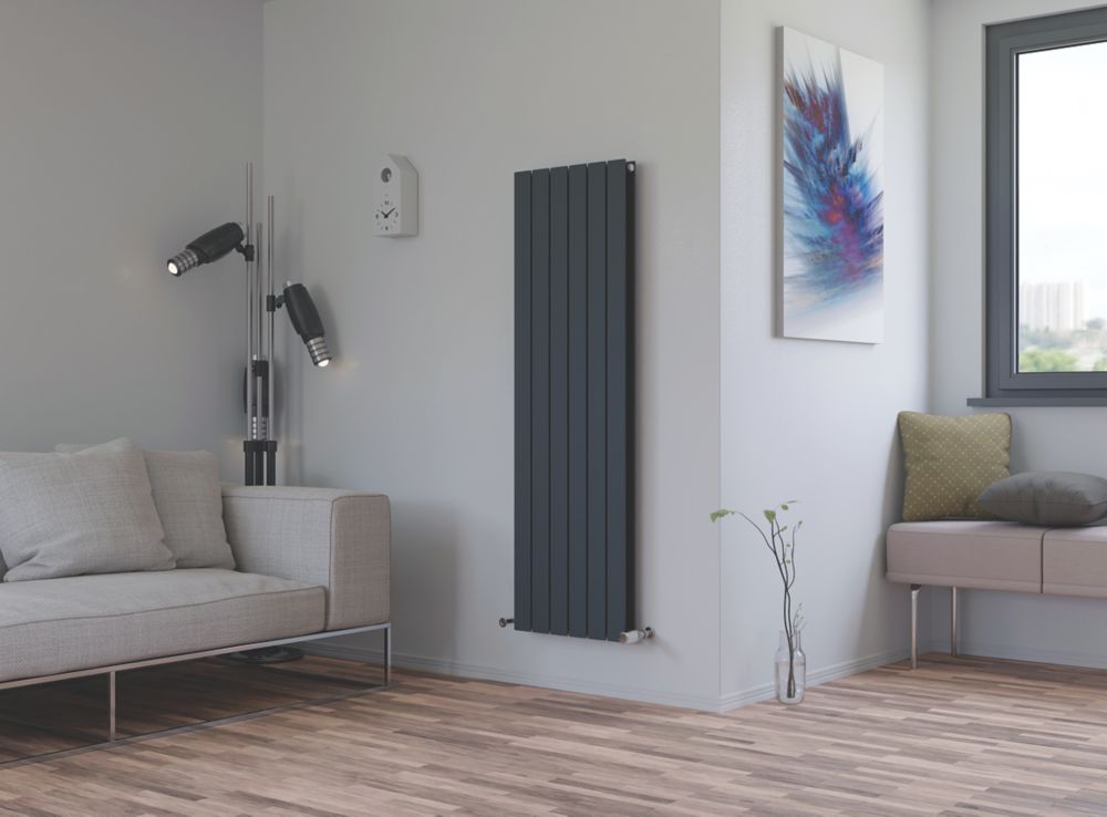 Ximax Oceanus Duplex Designer Radiator 1500 X 445mm Anthracite 3965btu Designer Radiators Screwfix Com