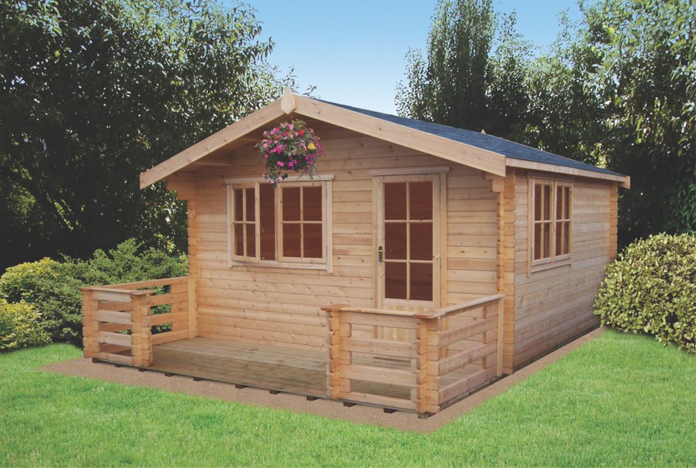 Shire Kinver Log Cabin 3 5 X 4 1m Log Cabins Screwfix Com