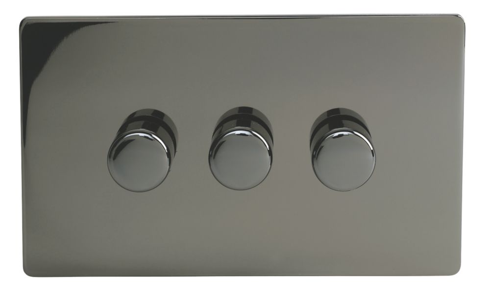 LAP 3-Gang 2-Way Dimmer Switch Black Nickel