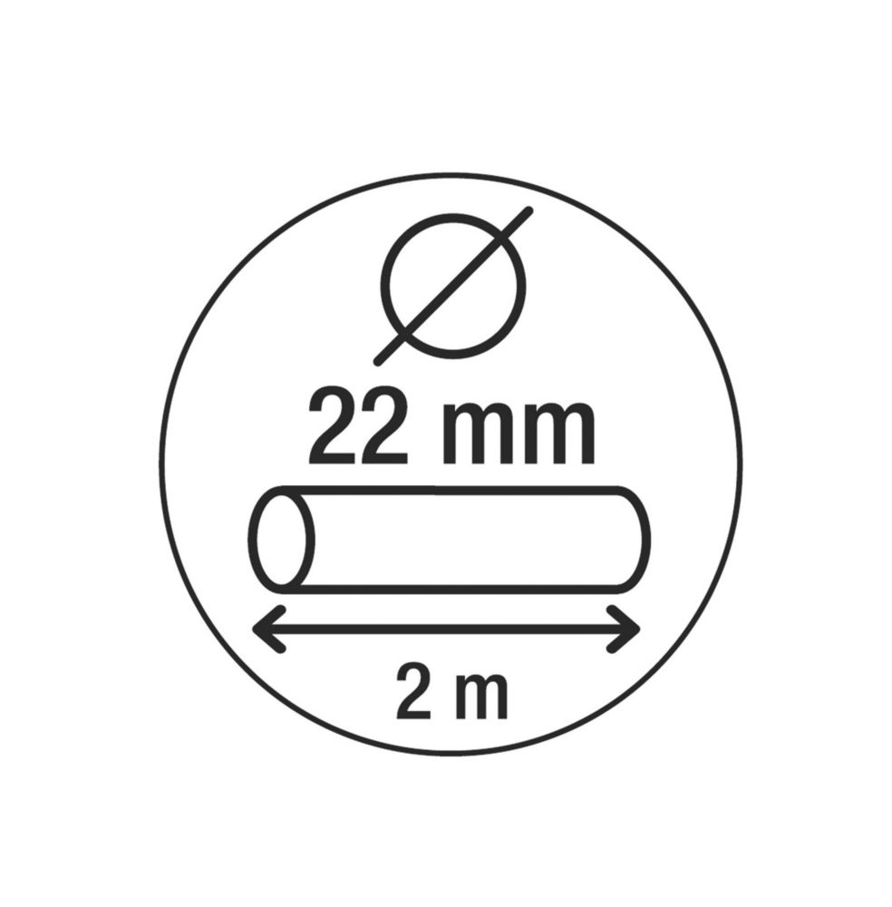 Smith & Locke Metal & Plastic Armoured Security Cable 2m x 22mm